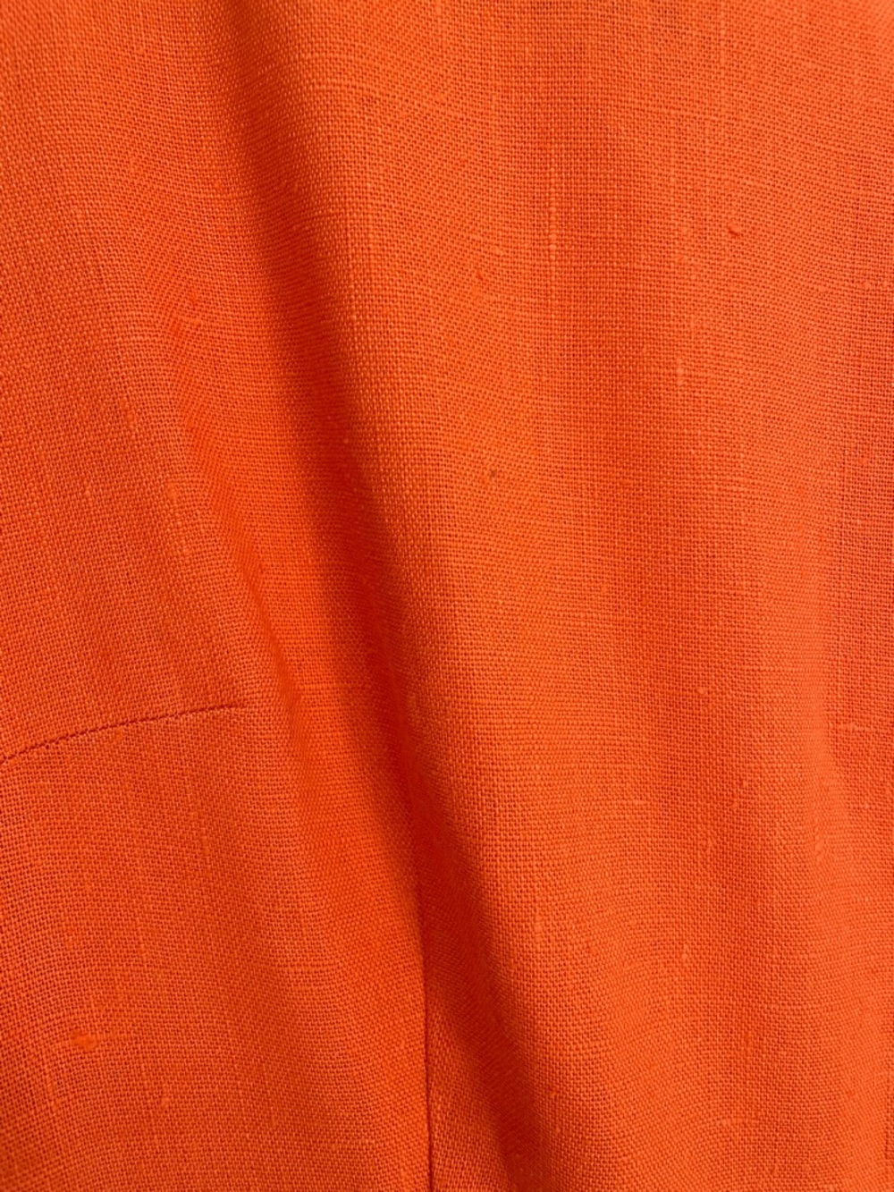 Vintage 60s Mod Vibrant Orange Asymmetrical Button Front A-line Retro Dress - Picture 8 of 12